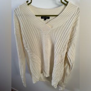 Willow and Wind Cream V-neck Sweater